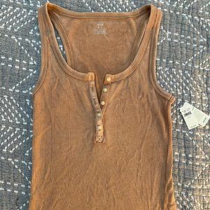 Waffle Henley Tank Top